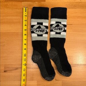 Burton Black and Gray Athletic Socks